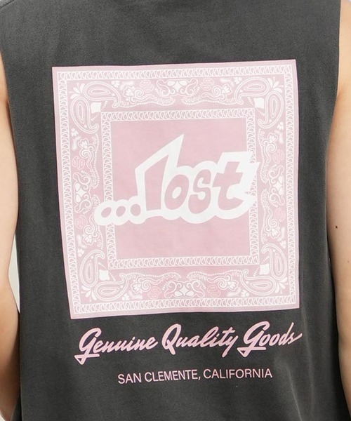 lost（ロスト）の「lost/ロスト タンクトップ/ノースリーブTシャツ バックプリント ユニセックス L25S-2301（タンクトップ・メンズ・ブラック/チャコールグレー/ブルーグレー・L/M）」の16枚目の写真