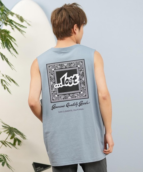 lost（ロスト）の「lost/ロスト タンクトップ/ノースリーブTシャツ バックプリント ユニセックス L25S-2301（タンクトップ・メンズ・ブラック/チャコールグレー/ブルーグレー・L/M）」の18枚目の写真