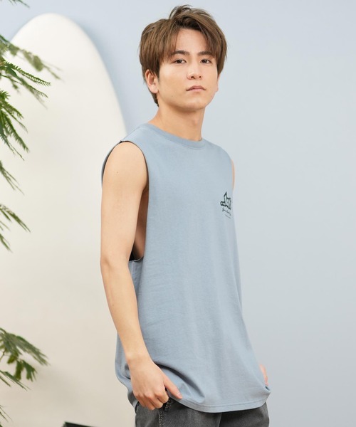 lost（ロスト）の「lost/ロスト タンクトップ/ノースリーブTシャツ バックプリント ユニセックス L25S-2301（タンクトップ・メンズ・ブラック/チャコールグレー/ブルーグレー・L/M）」の19枚目の写真
