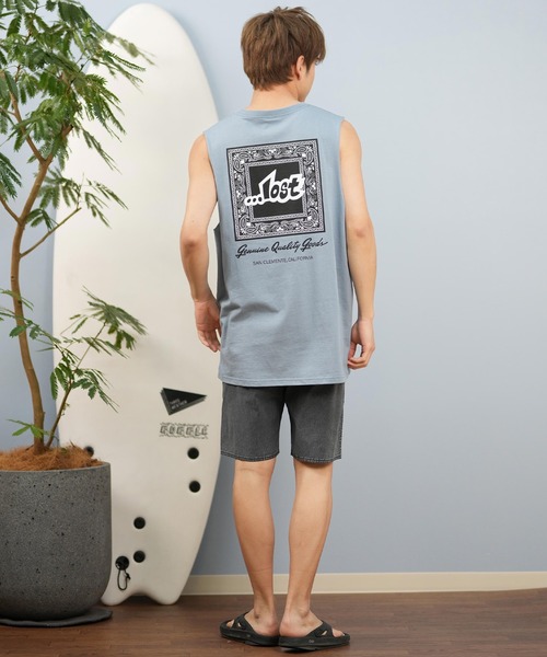 lost（ロスト）の「lost/ロスト タンクトップ/ノースリーブTシャツ バックプリント ユニセックス L25S-2301（タンクトップ・メンズ・ブラック/チャコールグレー/ブルーグレー・L/M）」の22枚目の写真
