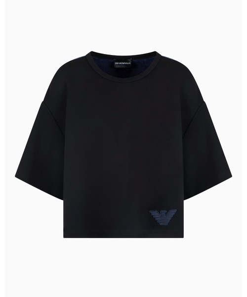 EMPORIO ARMANI(エンポリオアルマーニ)の「【エンポリオ アルマーニ】半袖スウェットシャツ インターロックジャージー(Tシャツ/カットソー・レディース・ブラック・LARGE/MEDIUM/SMALL/X-SMALL)」の5枚目の写真