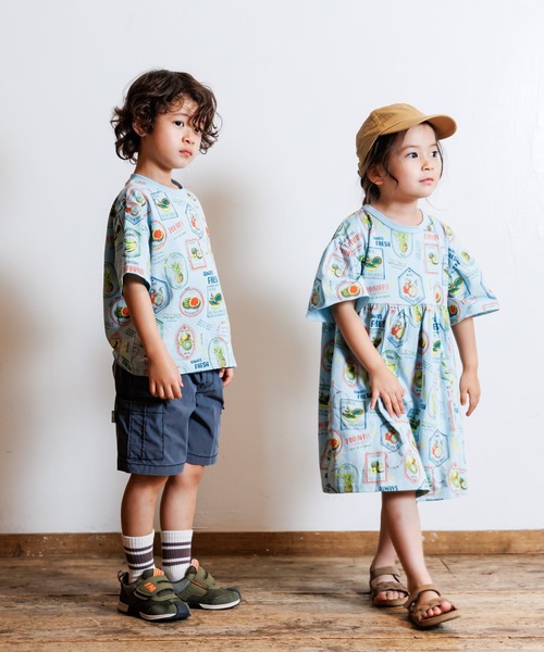 MAKE YOUR DAY（メイクユアデイ）の「いろんな柄のカットソーワンピース■80～120cm（ワンピース・キッズ・ベージュ/サックスブルー/レッド/オフホワイト・100/80/120/110/90）」の6枚目の写真