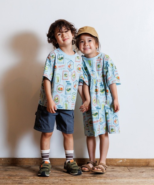 MAKE YOUR DAY（メイクユアデイ）の「いろんな柄のカットソーワンピース■80～120cm（ワンピース・キッズ・ベージュ/サックスブルー/レッド/オフホワイト・100/80/120/110/90）」の7枚目の写真