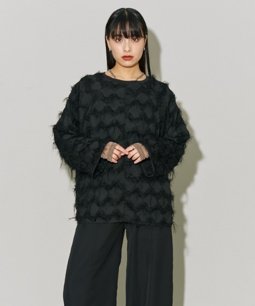 セール】フリンジシアーレイヤードプルオーバー（Tシャツ