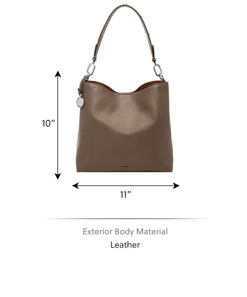 FOSSIL(フォッシル)の「フォッシル 肩かけバッグ レディース レザー グレー 11インチのiPad収納可 ZB11003793(ショルダーバッグ・レディース・グレー・FREE)」の4枚目の写真