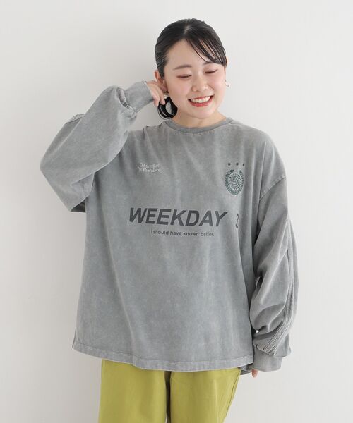 CRAFT STANDARD BOUTIQUE（クラフトスタンダードブティック）の「【ユニセックス】ヴィンテージゲームシャツ-A（Tシャツ/カットソー・レディース・グレー/アイボリー/ブラック・L/M/S）」の6枚目の写真