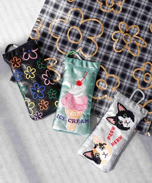 Casselini】刺繍サングラスケース（メガネ）｜Three Four Time（スリー