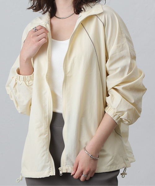 COLONY 2139(コロニートゥーワンスリーナイン)の「ナイロンパイピングブルゾン(ブルゾン・レディース・アイボリー/ブラック/カーキ・FREE)」の2枚目の写真