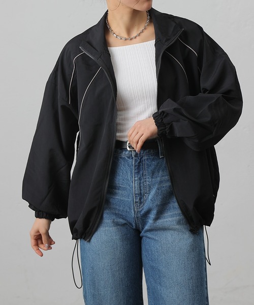 COLONY 2139(コロニートゥーワンスリーナイン)の「ナイロンパイピングブルゾン(ブルゾン・レディース・アイボリー/ブラック/カーキ・FREE)」の12枚目の写真