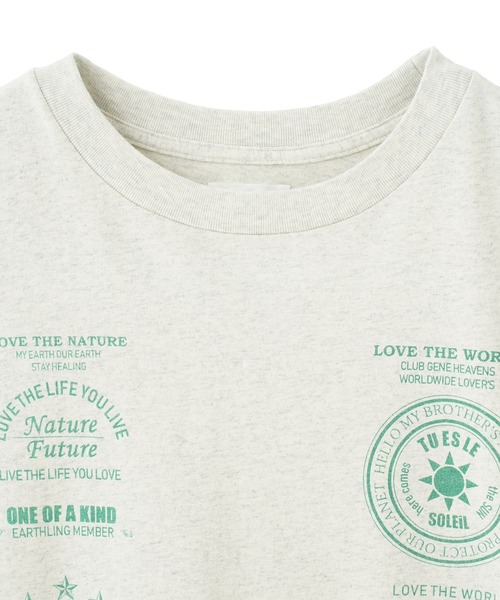 カットソー (GENE HEAVENS)LOVE THE WORLD BIG S/S TEE GENE HEAVENS)LOVE THE WORLD BIG S/S TEE（Tシャツ/カットソー