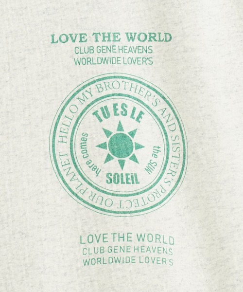 GENE HEAVENS)LOVE THE WORLD BIG S/S TEE（Tシャツ/カットソー