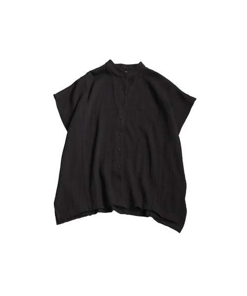 antiqua(アンティカ)の「リネンタッチトップス(シャツ/ブラウス・レディース・ナチュラル/ブラック・ONESIZE)」の15枚目の写真