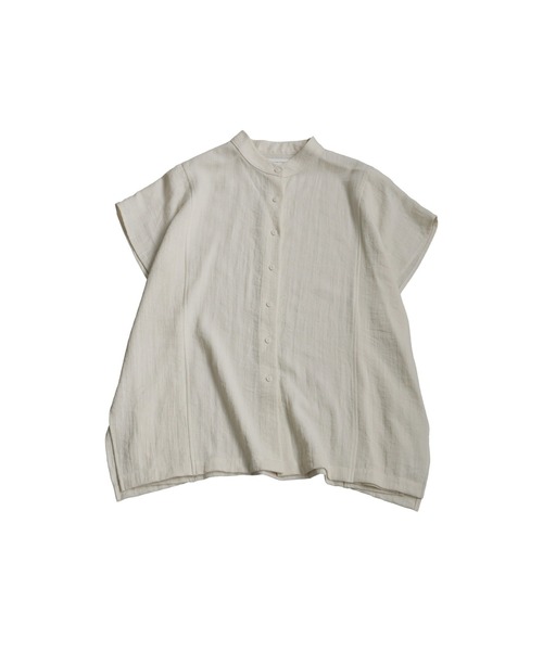 antiqua(アンティカ)の「リネンタッチトップス(シャツ/ブラウス・レディース・ナチュラル/ブラック・ONESIZE)」の16枚目の写真