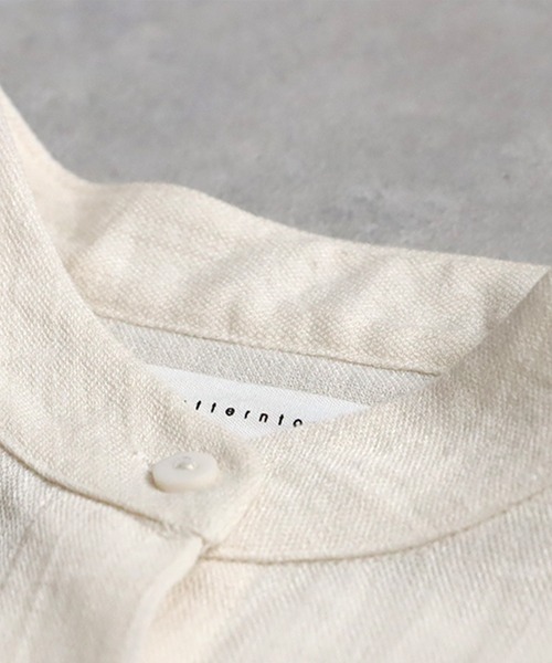 antiqua(アンティカ)の「リネンタッチトップス(シャツ/ブラウス・レディース・ナチュラル/ブラック・ONESIZE)」の17枚目の写真