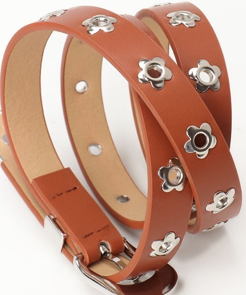 LAC-VERT（ラック・ヴェール）の「フラワーハトメベルト（ベルト・レディース・ブラック/キャメル/ブラウン・FREE）」の14枚目の写真