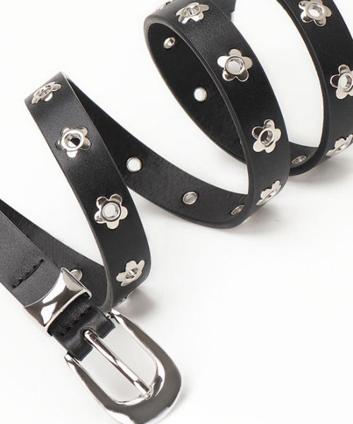 LAC-VERT（ラック・ヴェール）の「フラワーハトメベルト（ベルト・レディース・ブラック/キャメル/ブラウン・FREE）」の15枚目の写真