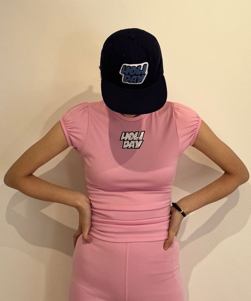 HOLIDAY(ホリデイ)の「FAST DRY JERSEY PUFF S/S TOPS ファストドライジャージパフショートスリーブトップス(Tシャツ/カットソー・レディース・ブラック/ピンク・ONE SIZE)」の11枚目の写真