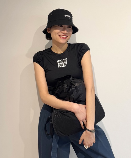 HOLIDAY(ホリデイ)の「FAST DRY JERSEY PUFF S/S TOPS ファストドライジャージパフショートスリーブトップス(Tシャツ/カットソー・レディース・ブラック/ピンク・ONE SIZE)」の12枚目の写真