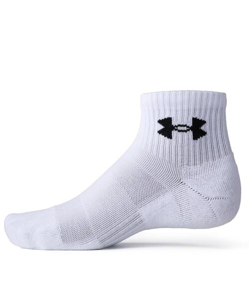 UNDER ARMOUR（アンダーアーマー）の「UAトレーニング コットン クオーター ソックス （3足セット）（トレーニング/メンズ/レディース）（ソックス/靴下・レディース・グレー系その他・M/S/L）」の4枚目の写真