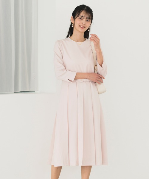 CELEN（セレン）の「【洗える/防シワ/UV/花粉防止】プリーツワンピース ≪卒業式 入学式 セレモニー ママスーツ≫（スーツスカート・レディース・ネイビー/ピンクベージュ/グレー・L/M/S）」の3枚目の写真