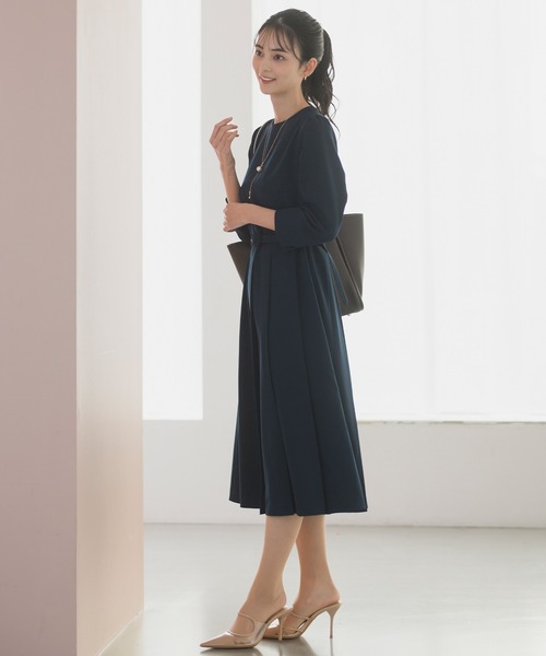 CELEN（セレン）の「【洗える/防シワ/UV/花粉防止】プリーツワンピース ≪卒業式 入学式 セレモニー ママスーツ≫（スーツスカート・レディース・ネイビー/ピンクベージュ/グレー・L/M/S）」の15枚目の写真