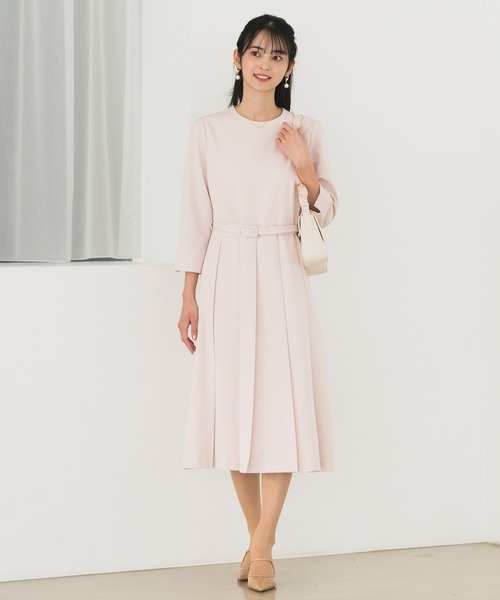 CELEN（セレン）の「【洗える/防シワ/UV/花粉防止】プリーツワンピース ≪卒業式 入学式 セレモニー ママスーツ≫（スーツスカート・レディース・ネイビー/ピンクベージュ/グレー・L/M/S）」の6枚目の写真