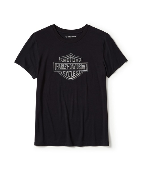 Harley-Davidson(ハーレーダビッドソン)の「エッセンシャル・ブリング・クルーネック・Tシャツ(Tシャツ/カットソー・レディース・ブラック系その他・SMALL/MEDIUM/LARGE/X-LARGE)」の1枚目の写真