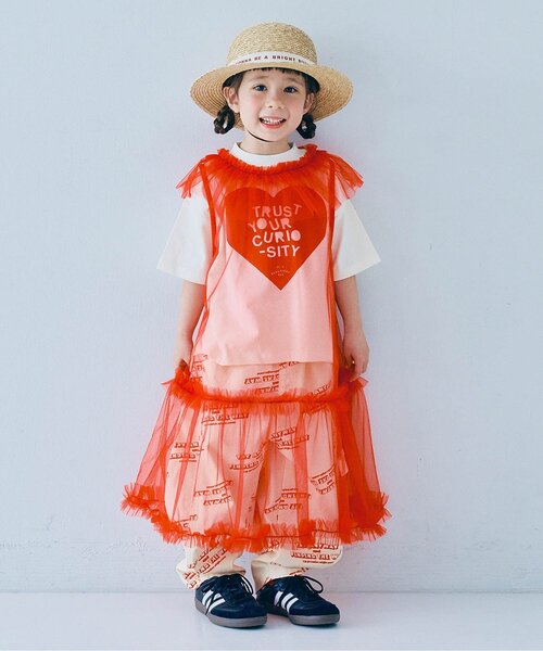 p.premier（ピードットプルミエ）の「【ジュニア対応】チュールフリルレイヤードワンピース（ワンピース・キッズ・レッド/サックスブルー/ブラック/オフホワイト・140/130/120/110/100/90/80）」の13枚目の写真