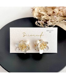 【S.coeuf】【S.coeuf】金属アレルギー対応ピアス　ミニメタルフラワー(MA)