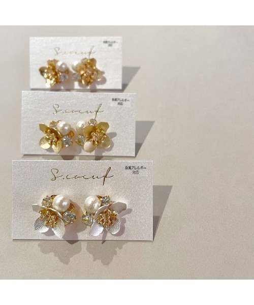 tone(トーン)の「【S.coeuf】【S.coeuf】金属アレルギー対応ピアス ミニメタルフラワー(MA)(ピアス(両耳用)・レディース・シルバー系その他/ゴールド系その他/ゴールド・FREE)」の11枚目の写真