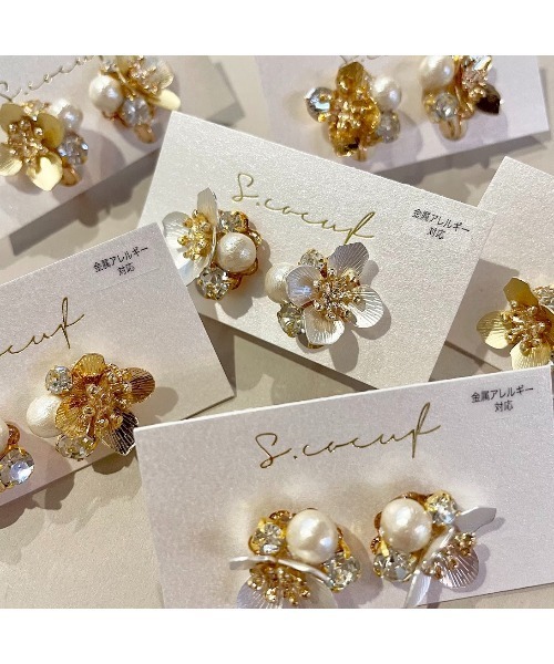 tone(トーン)の「【S.coeuf】【S.coeuf】金属アレルギー対応ピアス ミニメタルフラワー(MA)(ピアス(両耳用)・レディース・シルバー系その他/ゴールド系その他/ゴールド・FREE)」の6枚目の写真