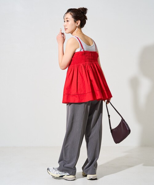 FREAK'S STORE(フリークスストア)の「限定展開 インド シャーリング キャミ チュニック(キャミソール・レディース・ナチュラル/ネイビー/モカ/グリーン/レッド/ブラック・フリ-)」の8枚目の写真