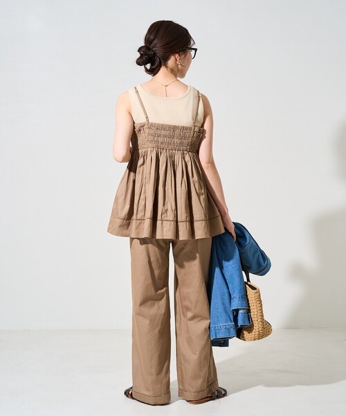 FREAK'S STORE(フリークスストア)の「限定展開 インド シャーリング キャミ チュニック(キャミソール・レディース・ナチュラル/ネイビー/モカ/グリーン/レッド/ブラック・フリ-)」の13枚目の写真