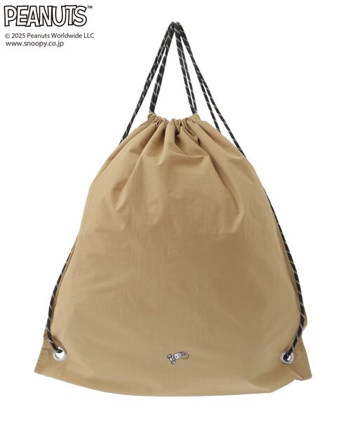 PEANUTS（ピーナッツ）の「■PEANUTS スヌーピーナップサック（バックパック/リュック・レディース・ベージュ/アイボリー/ブラック・FREE）」の16枚目の写真