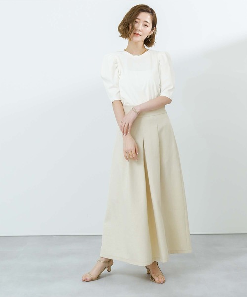 UR'S(ユアーズ)の「汗染み防止パフスリーブTシャツ(Tシャツ/カットソー・レディース・ブラック/ブルーグレー/ライトピンク/チャコール/ネイビー/ホワイト・S/M/L)」の17枚目の写真