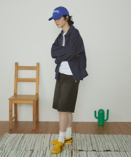 MERLOT(メルロー)の「【ウォッシュ加工】ヴィンテージライクデニムハーフパンツ(デニムパンツ・レディース・ブラック/ブルー・FREE)」の15枚目の写真