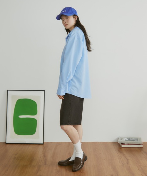 MERLOT(メルロー)の「【ウォッシュ加工】ヴィンテージライクデニムハーフパンツ(デニムパンツ・レディース・ブラック/ブルー・FREE)」の21枚目の写真