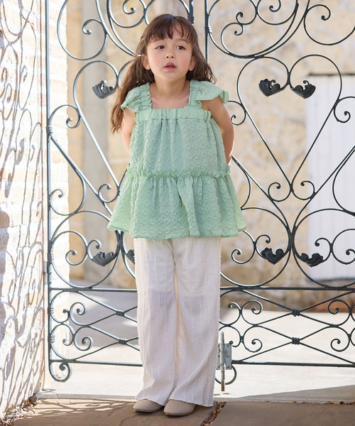 Piet（ピエット）の「フリンジ フレアパンツ（その他パンツ・キッズ・ブラック/オフホワイト/グリーン/ピンク/ブラウン・120/110/130/100）」の12枚目の写真