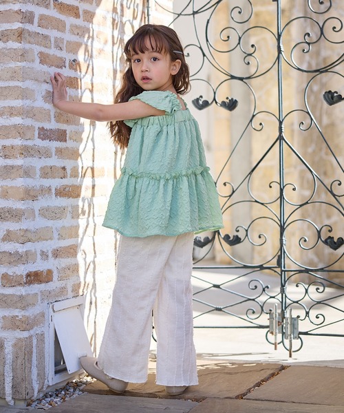 Piet（ピエット）の「フリンジ フレアパンツ（その他パンツ・キッズ・ブラック/オフホワイト/グリーン/ピンク/ブラウン・120/110/130/100）」の13枚目の写真