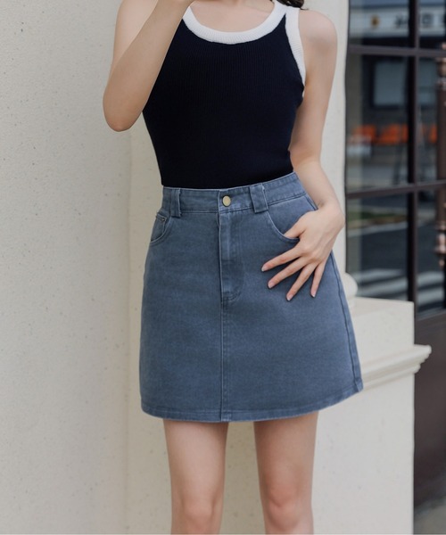 FINEnough(ファインナフ)の「インパン付台形ミニスカート(スカート・レディース・チャコールグレー/ネイビー/ブラック・S/M/L)」の13枚目の写真