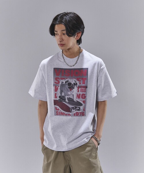 PUBLUX（パブリュクス）の「VISION STREET WEAR/ヴィジョンストリートウェアー DOG PHOTO グラフィックTシャツ(限定展開)　(UNISEX)（Tシャツ/カットソー・メンズ・ホワイト/ブラック/ライトグレー・MEDIUM/X-LARGE/LARGE）」の12枚目の写真