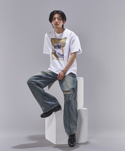 PUBLUX（パブリュクス）の「VISION STREET WEAR/ヴィジョンストリートウェアー DOG PHOTO グラフィックTシャツ(限定展開)　(UNISEX)（Tシャツ/カットソー・メンズ・ホワイト/ブラック/ライトグレー・MEDIUM/X-LARGE/LARGE）」の15枚目の写真