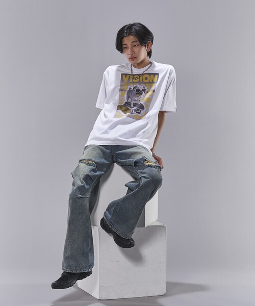 PUBLUX(パブリュクス)の「VISION STREET WEAR/ヴィジョンストリートウェアー DOG PHOTO グラフィックTシャツ(限定展開) (UNISEX)(Tシャツ/カットソー・メンズ・ホワイト/ブラック/ライトグレー・MEDIUM/X-LARGE/LARGE)」の16枚目の写真