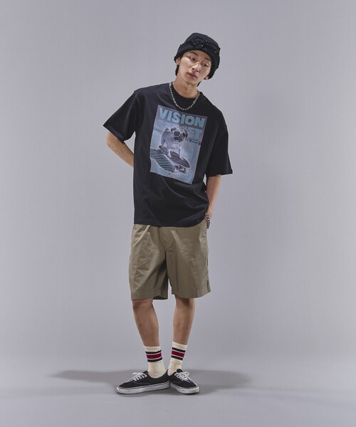 PUBLUX（パブリュクス）の「VISION STREET WEAR/ヴィジョンストリートウェアー DOG PHOTO グラフィックTシャツ(限定展開)　(UNISEX)（Tシャツ/カットソー・メンズ・ホワイト/ブラック/ライトグレー・MEDIUM/X-LARGE/LARGE）」の18枚目の写真