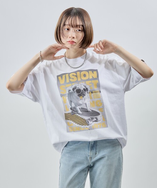 PUBLUX（パブリュクス）の「VISION STREET WEAR/ヴィジョンストリートウェアー DOG PHOTO グラフィックTシャツ(限定展開)　(UNISEX)（Tシャツ/カットソー・メンズ・ホワイト/ブラック/ライトグレー・MEDIUM/X-LARGE/LARGE）」の21枚目の写真