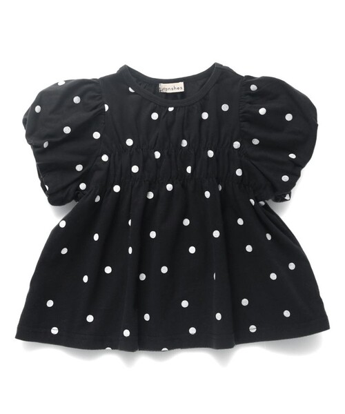 BRANSHES(ブランシェス)の「バルーン袖シャーリングTシャツ(Tシャツ/カットソー・キッズ・アイボリー/ブラック/カラフル・120/130/80/90/100/150/140/110)」の11枚目の写真