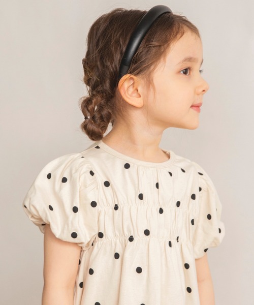 BRANSHES(ブランシェス)の「バルーン袖シャーリングTシャツ(Tシャツ/カットソー・キッズ・アイボリー/ブラック/カラフル・120/130/80/90/100/150/140/110)」の14枚目の写真