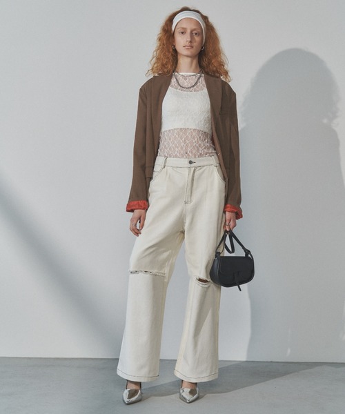 Solace（ソレイス）の「ウェーブフラップミニショルダーバッグ（ショルダーバッグ・レディース・ブラック/ホワイト・FREE）」の11枚目の写真