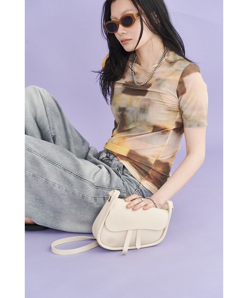 Solace（ソレイス）の「ウェーブフラップミニショルダーバッグ（ショルダーバッグ・レディース・ブラック/ホワイト・FREE）」の15枚目の写真