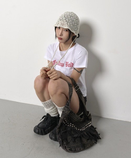 ⭐︎美品⭐︎ MULTI FUR ニット帽 AMBIDEX Store 〇 透かし編み fuwafuwa ニットハット(F クロ